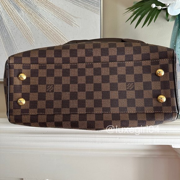 💎 Authentic 💎 Louis Vuitton TREVI PM Handbag Purse Damier Ebene Canvas LV - Picture 10 of 16